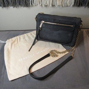 Black Suede Crossbody Rebecca Minkof